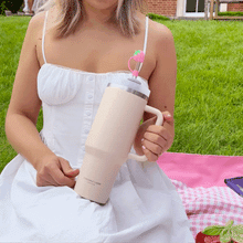 STAINLESS STEEL TUMBLER - MARSHMALLOW PINK