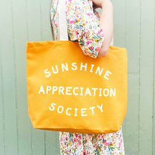 SUNSHINE APPRECIATION SOCIETY CANVAS TOTE BAG