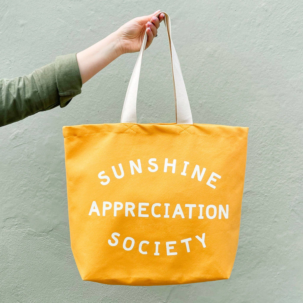 SUNSHINE APPRECIATION SOCIETY CANVAS TOTE BAG