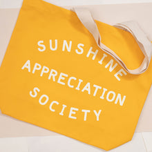 SUNSHINE APPRECIATION SOCIETY CANVAS TOTE BAG