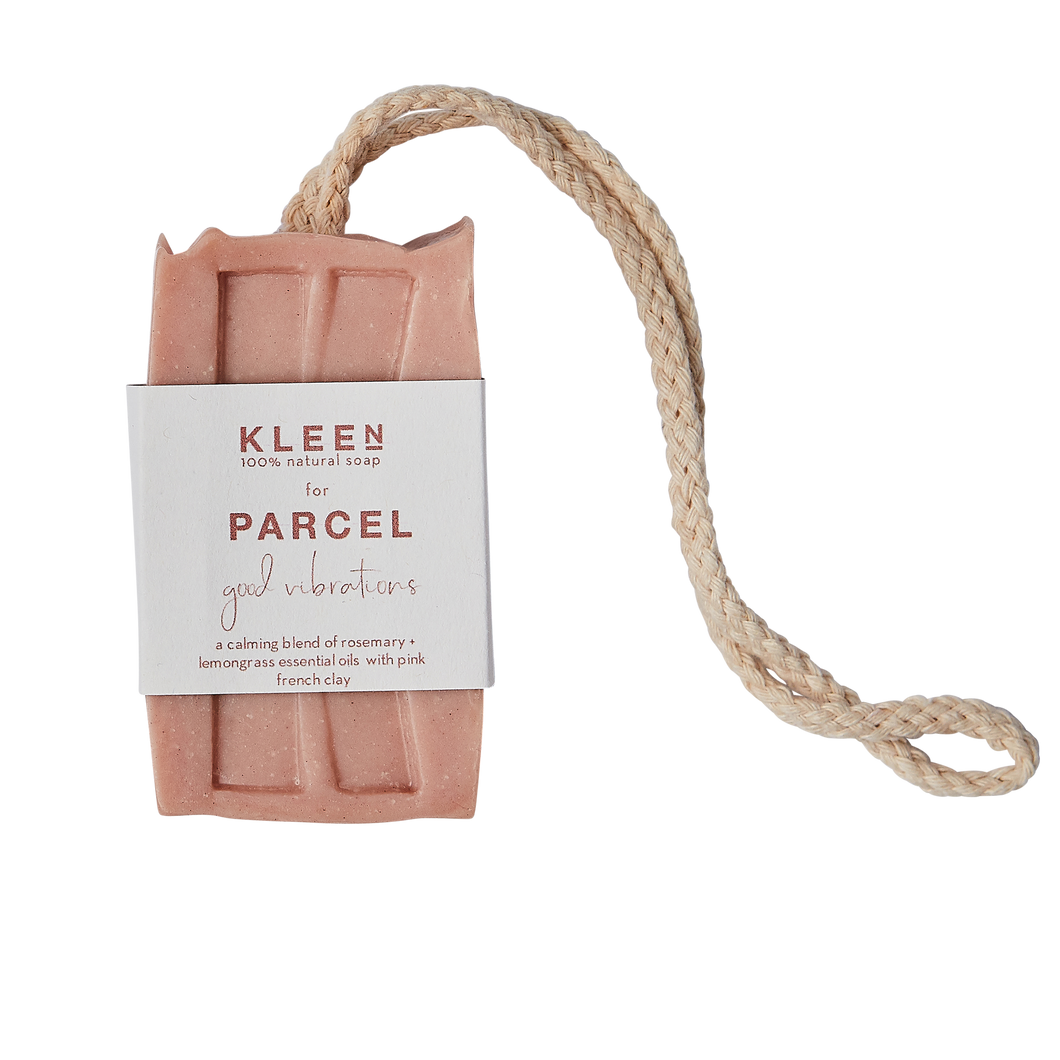 Kleen x Parcel Good vibrations natural soap. Gift.