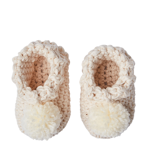 Knitted baby booties. Parcel London